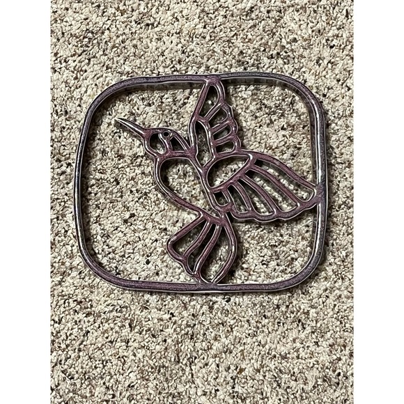 Bay Pottery Ceramic Hummingbird Humming Bird Trivet Purple Wall Art - Picture 3 of 6